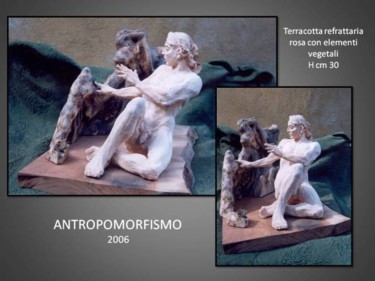 Scultura intitolato "antropomorfismo" da Antonio De Paoli, Opera d'arte originale, Terracotta
