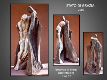 Scultura intitolato "stato di grazia" da Antonio De Paoli, Opera d'arte originale, Terracotta