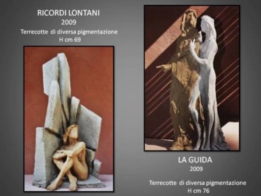 Scultura intitolato "ricordi lontani / l…" da Antonio De Paoli, Opera d'arte originale, Terracotta