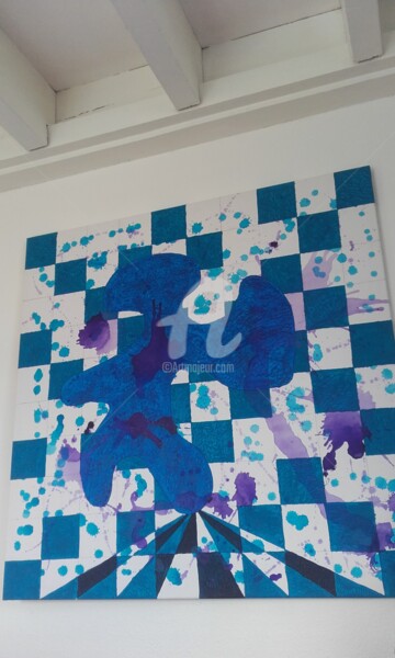 Peinture intitulée "abstrait grande toi…" par Deph, Œuvre d'art originale, Acrylique