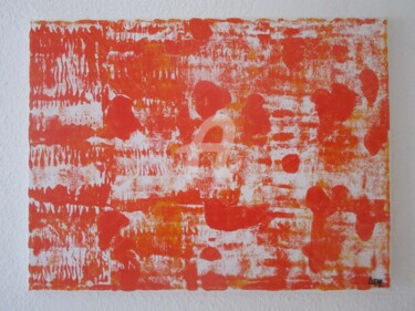 Peinture intitulée "66-orange-sanguine-…" par Deph, Œuvre d'art originale, Acrylique