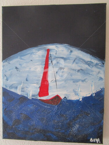 Peinture intitulée "marine-5-30x40cm.jpg" par Deph, Œuvre d'art originale, Acrylique