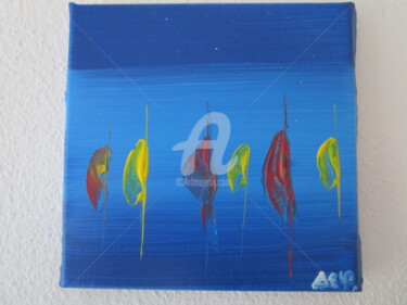 Peinture intitulée "marine-8-20x20cm.jpg" par Deph, Œuvre d'art originale, Acrylique