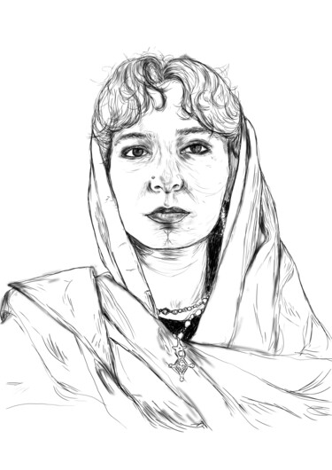 Arte digitale intitolato "amazigh woman IX" da Depict Sofia, Opera d'arte originale, Lavoro digitale 2D