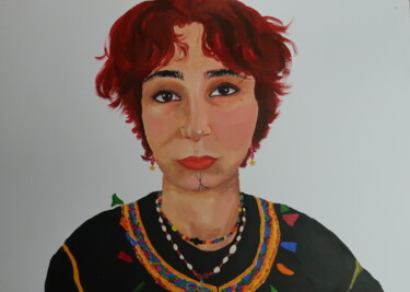 Картина под названием ""autoportrait I"" - Depict Sofia, Подлинное произведение искусства, Акрил