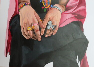 Painting titled ""hands VI"" by Depict Sofia, Original Artwork, Acrylic