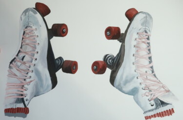 Painting titled ""rollers II"" by Depict Sofia, Original Artwork, Gouache
