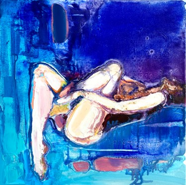 Schilderij getiteld "Figure. Naked." door Irena Depko Irina Depko, Origineel Kunstwerk, Olie