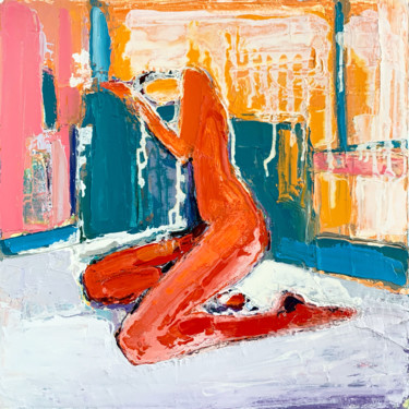 Painting titled "Serie: “Figure”" by Irena Depko Irina Depko, Original Artwork, Oil Mounted on Wood Stretcher frame