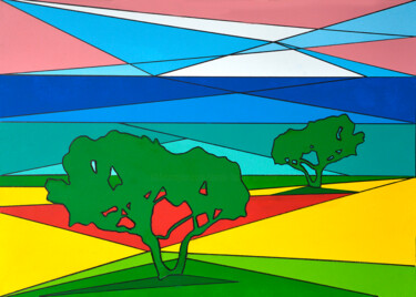 Obrazy i ryciny zatytułowany „Olive Trees in the…” autorstwa Derek Harris, Oryginalna praca, Cyfrowy wydruk