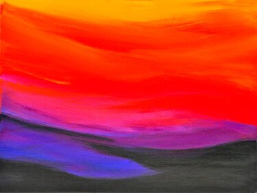 Arts numériques intitulée "Akamas Sunset" par Derek Harris, Œuvre d'art originale, Impression numérique