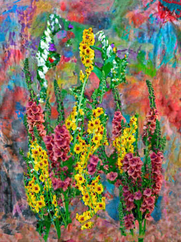 Фотография под названием "Pink and Yellow Ver…" - Derek Harris, Подлинное произведение искусства, Манипулированная фотография