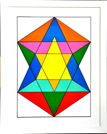 Digital Arts titled "Metatron's Cube 2" by Derek Harris, Original Artwork, Digital Print