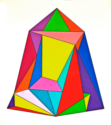 Arte digital titulada "Triangles in Triang…" por Derek Harris, Obra de arte original, Impresión digital