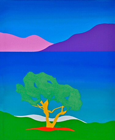 Digitale Kunst mit dem Titel "Single Tree in the…" von Derek Harris, Original-Kunstwerk, Digitaldruck