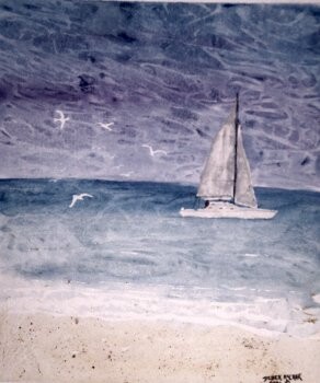 Painting titled "Sailing" by Derek Mccrea, Original Artwork, Oil