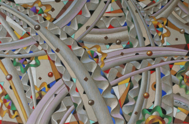 Pintura titulada "Американские горки" por Sergey Dergun, Obra de arte original, Pastel
