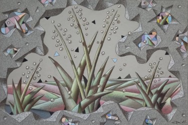 Pintura titulada "Появились ландыши" por Sergey Dergun, Obra de arte original, Pastel
