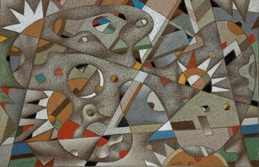 Malerei mit dem Titel "Рerformance" von Sergey Dergun, Original-Kunstwerk, Pastell
