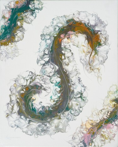 Картина под названием "S" - Derollepot, Подлинное произведение искусства, Акрил Установлен на Деревянная рама для носилок