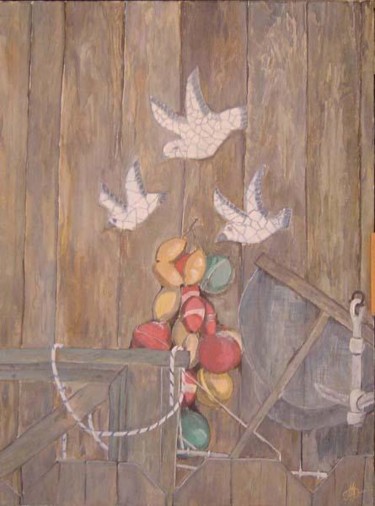Peinture intitulée "3 IMPASSE DES MOUET…" par Derrey, Œuvre d'art originale