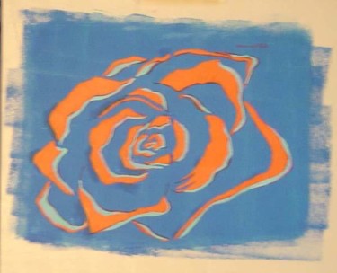 Peinture intitulée "ROSE 02" par Derrey, Œuvre d'art originale, Huile