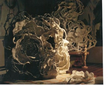 Sculpture intitulée "Vibration Atmosphér…" par Roseline Deschamps, Œuvre d'art originale, Techniques mixtes