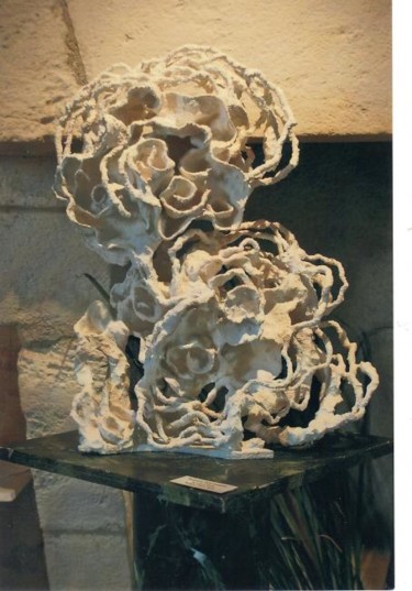 Sculpture intitulée "Nuages-Fleurs" par Roseline Deschamps, Œuvre d'art originale, Techniques mixtes