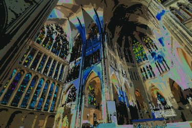 Digitale Kunst getiteld "La cathédrale multi…" door René Desenne, Origineel Kunstwerk, Anders