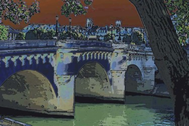 Arte digitale intitolato "Paris, le Pont-Neuf" da René Desenne, Opera d'arte originale, Altro