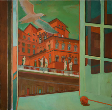 Картина под названием "From the windows of…" - Maria Tregubova, Подлинное произведение искусства, Акрил