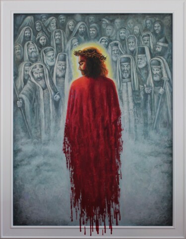 Painting titled ""Ecce Homo". Jesus…" by Katerina Kariukova, Original Artwork, Oil