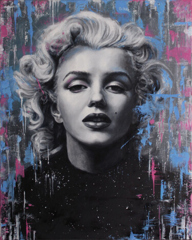 Pittura intitolato "Marilyn Monroe | No…" da Katerina Kariukova, Opera d'arte originale, Olio