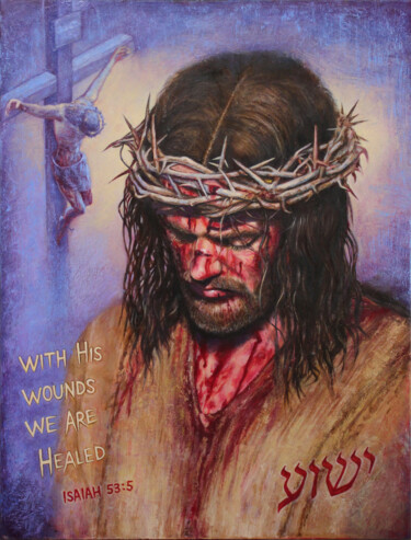 Pittura intitolato "Jesus Christ. "...…" da Katerina Kariukova, Opera d'arte originale, Olio