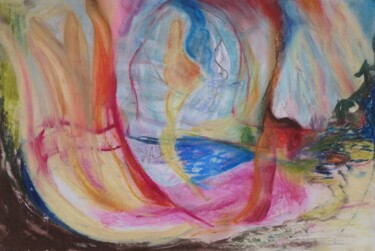 Malerei mit dem Titel "Cape Corse" von Franziska Van Der Geest, Original-Kunstwerk, Pastell