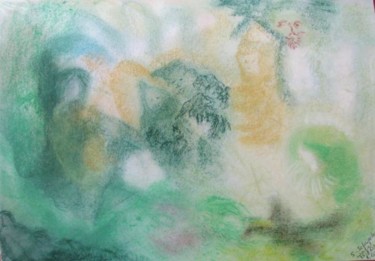 Painting titled "Wald, Südschweden" by Franziska Van Der Geest, Original Artwork