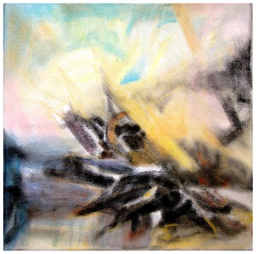 Malerei mit dem Titel "Lampedusa-Stimmung" von Franziska Van Der Geest, Original-Kunstwerk