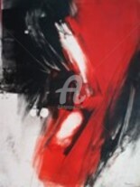 Peinture intitulée "Rouge" par Copyright Maria Desmée, Droits Protégés , Œuvre d'art originale, Huile