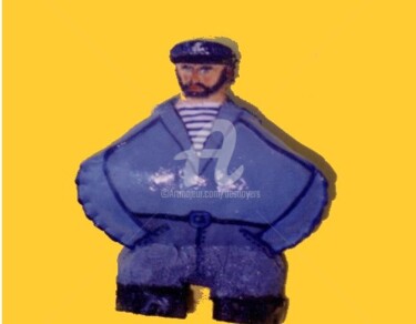 绘画 标题为“Capitaine barbu” 由Desnoyers, 原创艺术品, 油