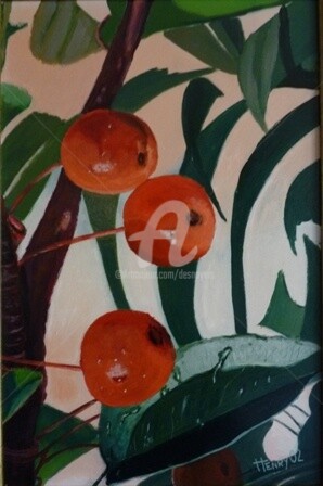 Peinture intitulée "FRUITS ROUGES" par Desnoyers, Œuvre d'art originale