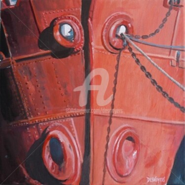 Картина под названием "La proue du bateau-…" - Desnoyers, Подлинное произведение искусства, Акрил