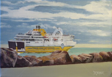 Painting titled "Cap sur Southampton" by Desnoyers, Original Artwork, Acrylic