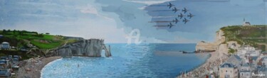 Digital Arts titled "ETRETAT FALAISE" by Desnoyers, Original Artwork, Digital Painting