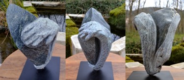Скульптура под названием "2021 . C08 Gabbro d…" - Alain Despres, Подлинное произведение искусства, Камень