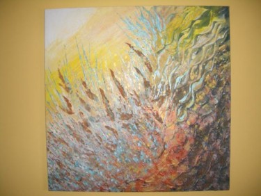 Painting titled "Loëche 100x100" by Dominique Desroziers, Original Artwork