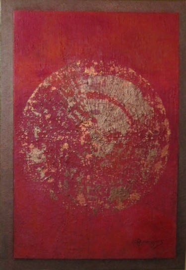 Painting titled "Astral 100/70" by Dominique Desroziers, Original Artwork, Oil