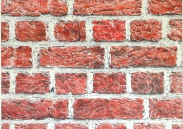 Dessin intitulée "Mur de briques" par Pierre Fabry, Œuvre d'art originale, Autre