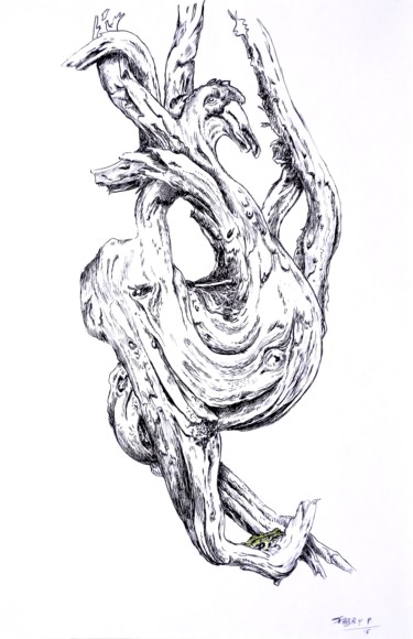 Desenho intitulada "kilamangera" por Pierre Fabry, Obras de arte originais, Tinta