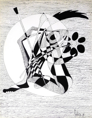 Dibujo titulada "Oeil du peintre" por Pierre Fabry, Obra de arte original, Tinta