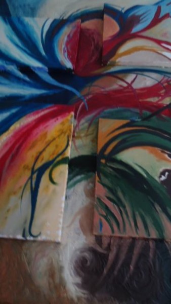 Peinture intitulée "cyclone" par Dess, Œuvre d'art originale, Huile